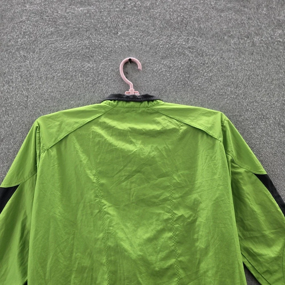 Nike Women Jacket XL Green Windbreaker‎ Activewear Gorpcore Zipper Logo Contrast